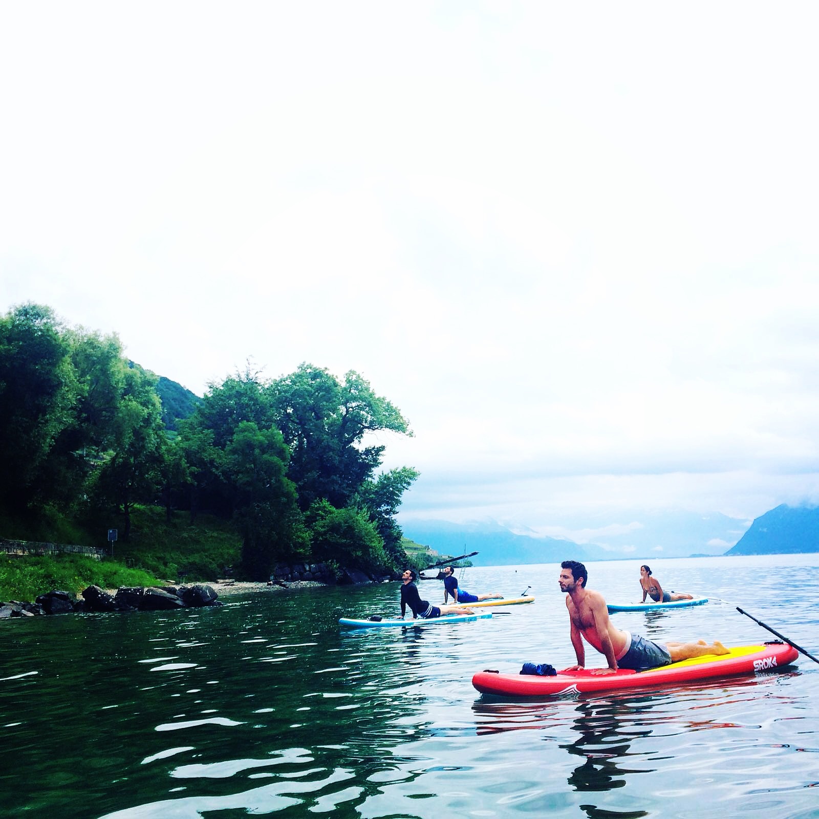 sup yoga in the lavaux
